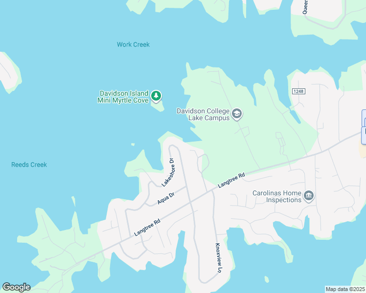 map of restaurants, bars, coffee shops, grocery stores, and more near Lakeshore Drive in Mooresville
