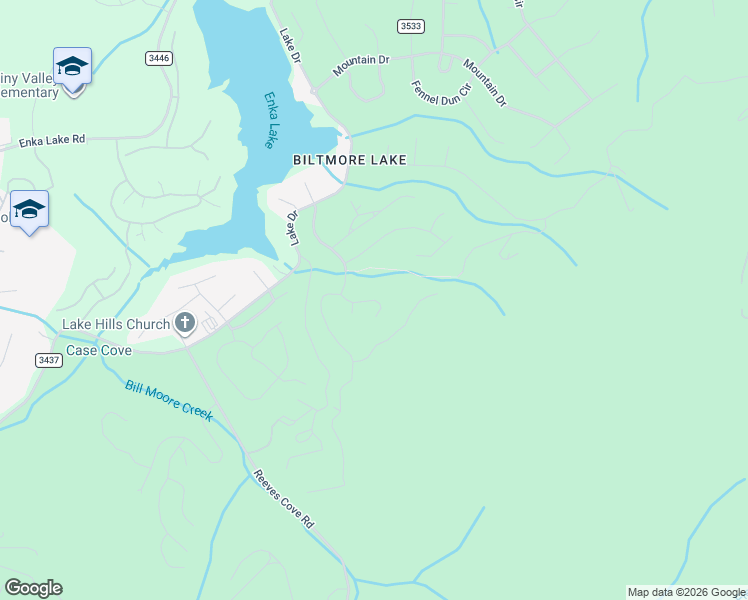 map of restaurants, bars, coffee shops, grocery stores, and more near 6 Larue Court in Buncombe County
