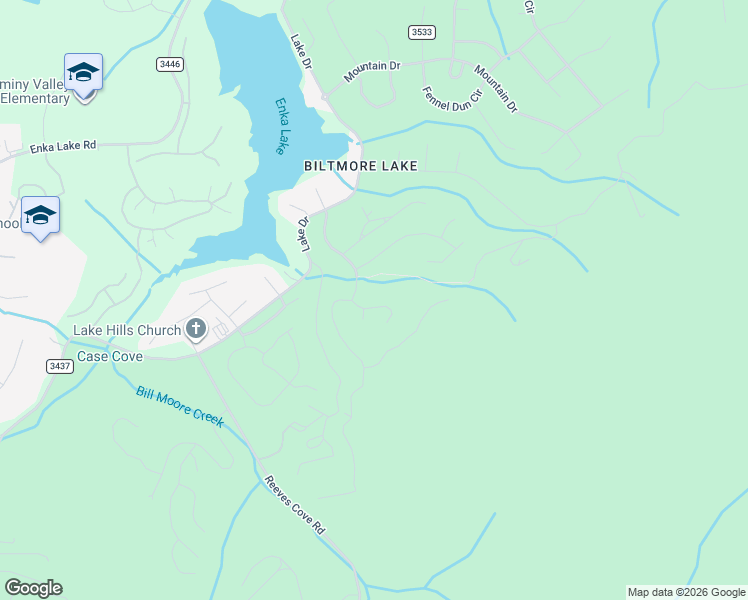 map of restaurants, bars, coffee shops, grocery stores, and more near 6 Larue Court in Buncombe County