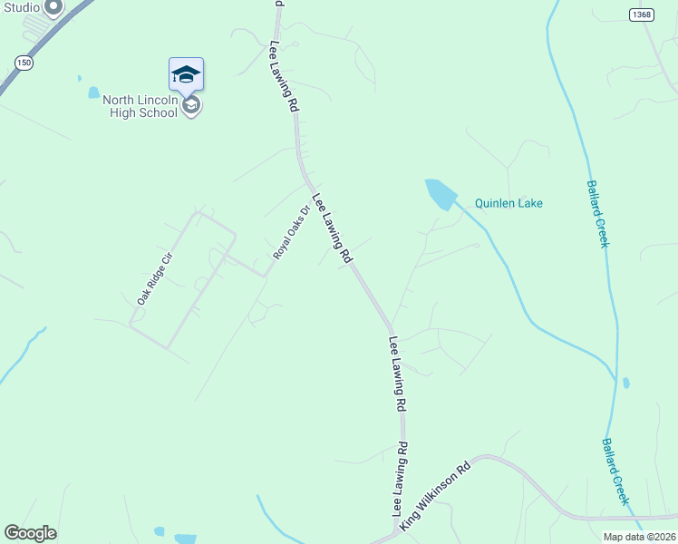 map of restaurants, bars, coffee shops, grocery stores, and more near 2437 Lee Lawing Road in Lincolnton