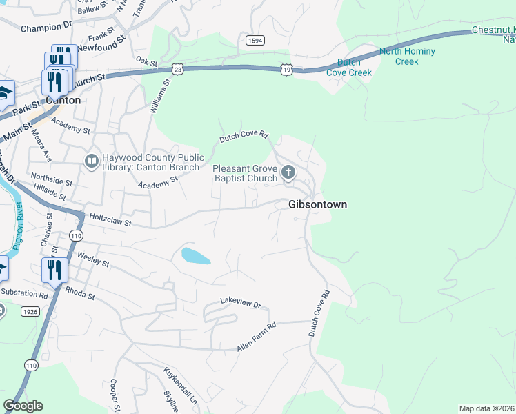 map of restaurants, bars, coffee shops, grocery stores, and more near 652 Holtzclaw Road in Canton