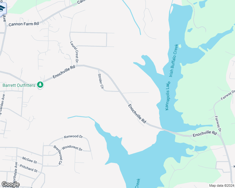 map of restaurants, bars, coffee shops, grocery stores, and more near 4135 Strider Circle in Kannapolis