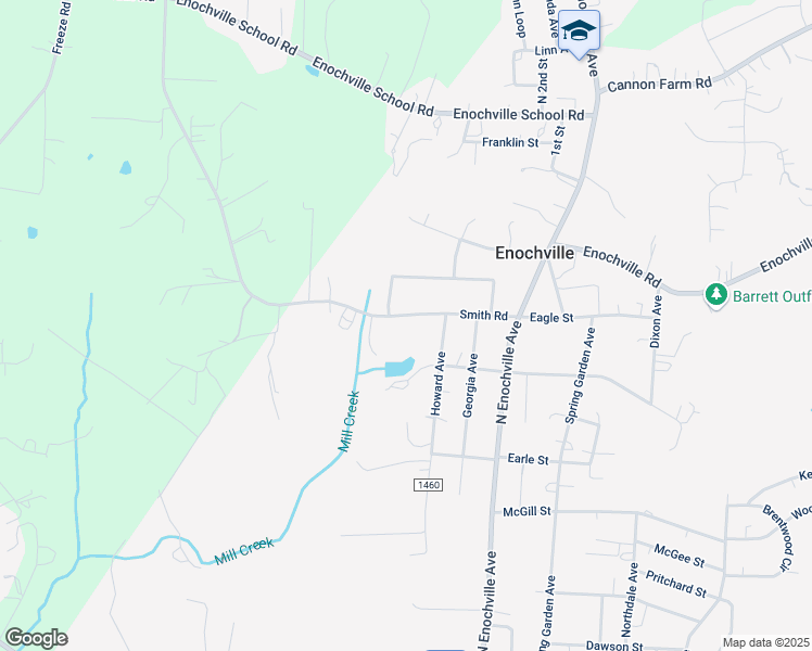 map of restaurants, bars, coffee shops, grocery stores, and more near 8145 Smith Road in Kannapolis