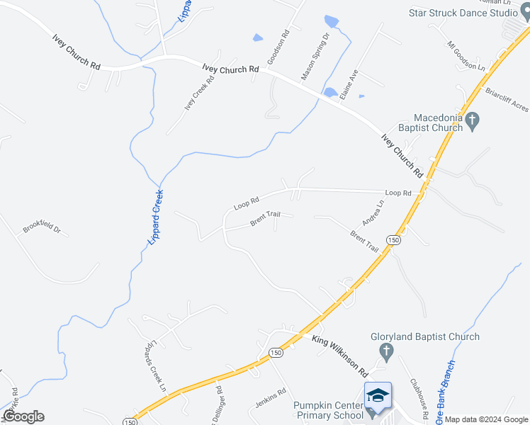map of restaurants, bars, coffee shops, grocery stores, and more near 3503 Brent Trail in Lincolnton