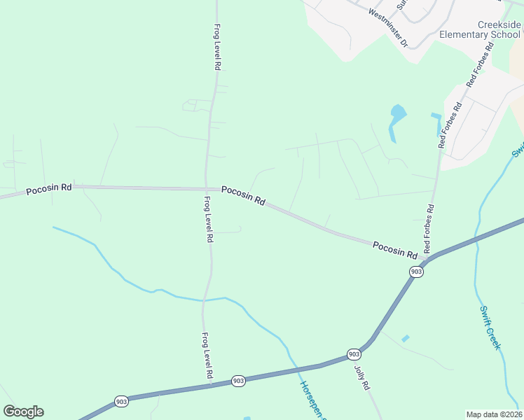 map of restaurants, bars, coffee shops, grocery stores, and more near 735 Pocosin Road in Winterville
