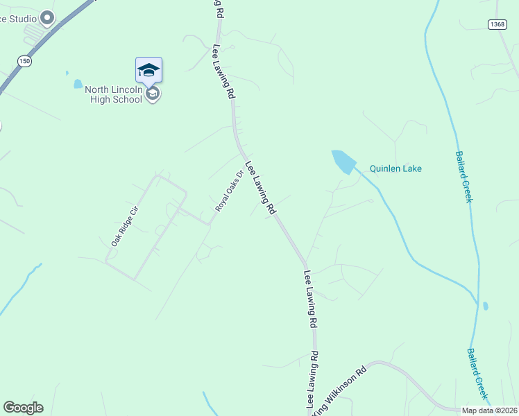 map of restaurants, bars, coffee shops, grocery stores, and more near 2437 Lee Lawing Road in Lincolnton