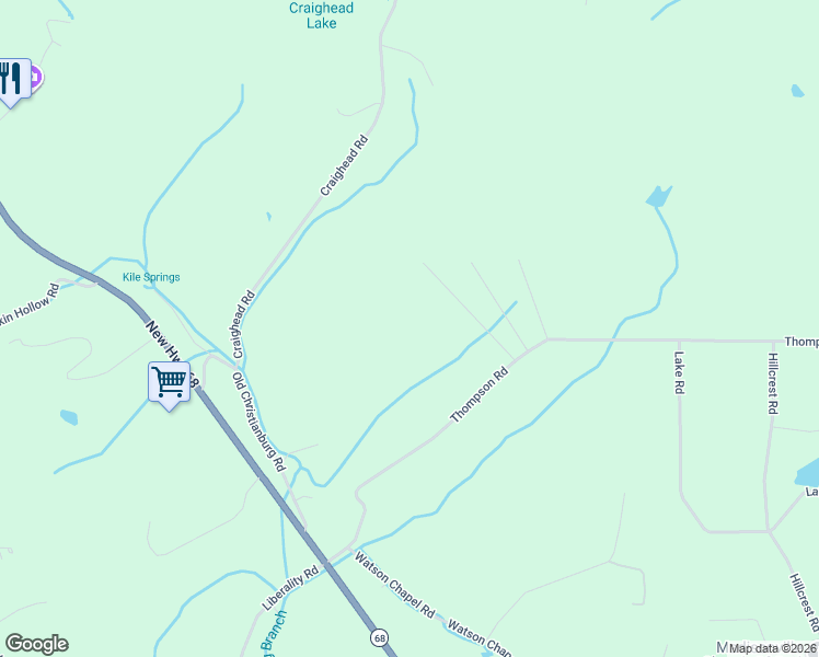 map of restaurants, bars, coffee shops, grocery stores, and more near 325 Thompson Road in Madisonville