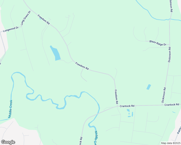 map of restaurants, bars, coffee shops, grocery stores, and more near 535 Freedom Road in Smithfield