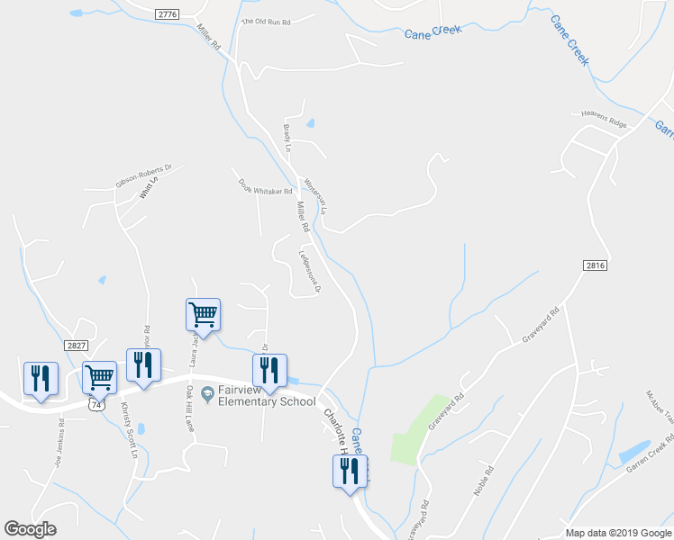 map of restaurants, bars, coffee shops, grocery stores, and more near 91 Miller Road in Fairview