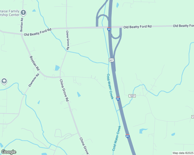 map of restaurants, bars, coffee shops, grocery stores, and more near 1810 Old Beatty Ford Rd in China Grove
