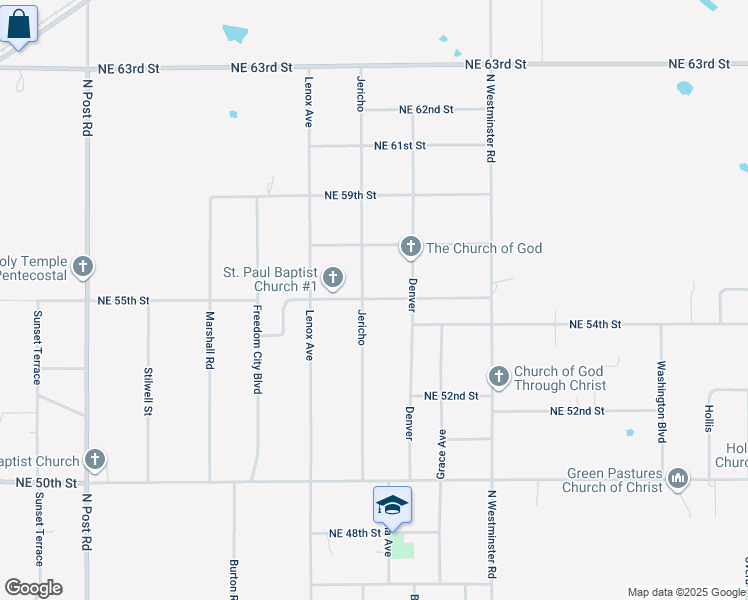 map of restaurants, bars, coffee shops, grocery stores, and more near in Spencer
