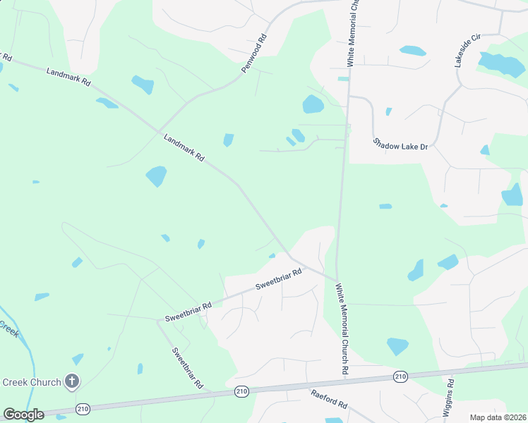 map of restaurants, bars, coffee shops, grocery stores, and more near 1203 Landmark Road in Johnston County