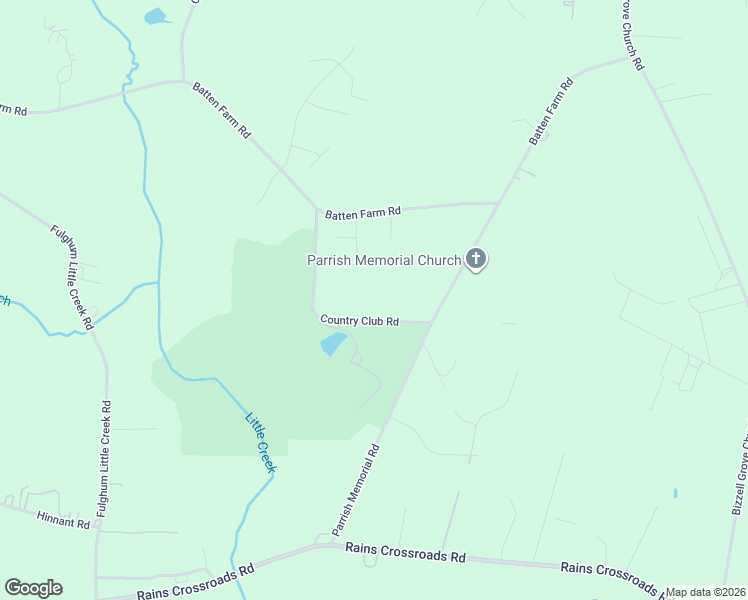 map of restaurants, bars, coffee shops, grocery stores, and more near 1588 Batten Farm Road in Selma