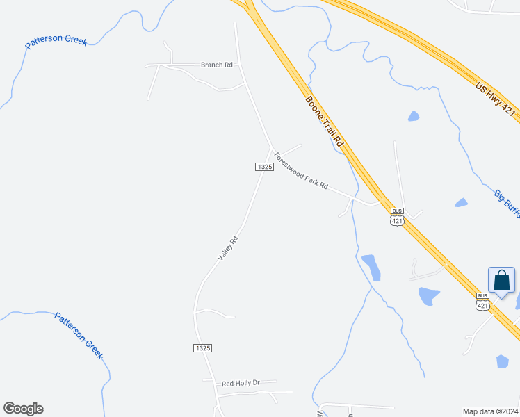 map of restaurants, bars, coffee shops, grocery stores, and more near 2916 Valley Road in Sanford