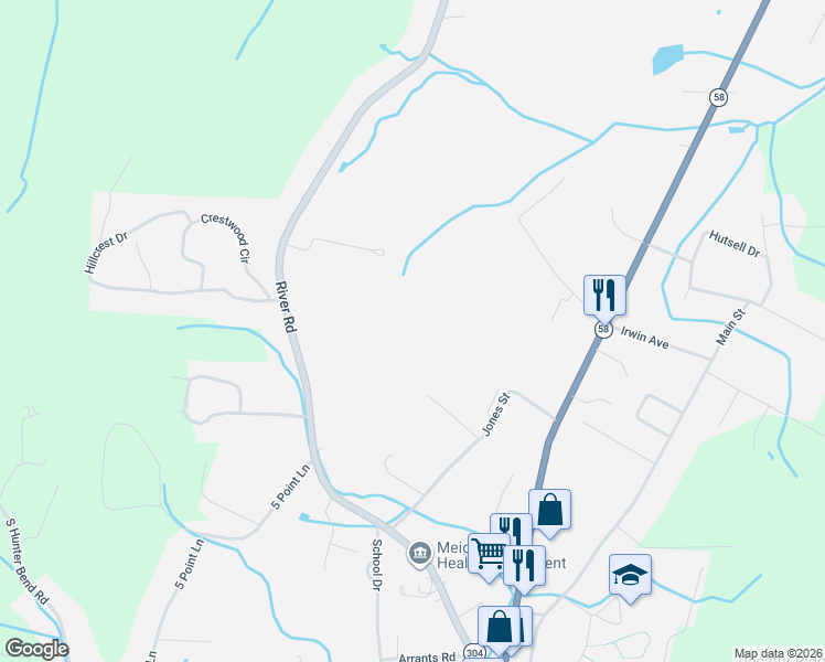map of restaurants, bars, coffee shops, grocery stores, and more near 395 Deerfield Drive in Decatur