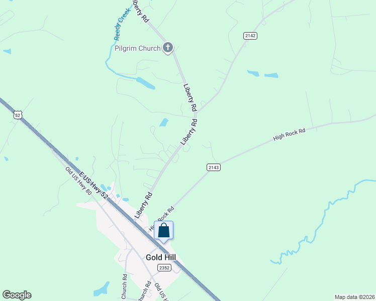 map of restaurants, bars, coffee shops, grocery stores, and more near 525 Liberty Road in Gold Hill