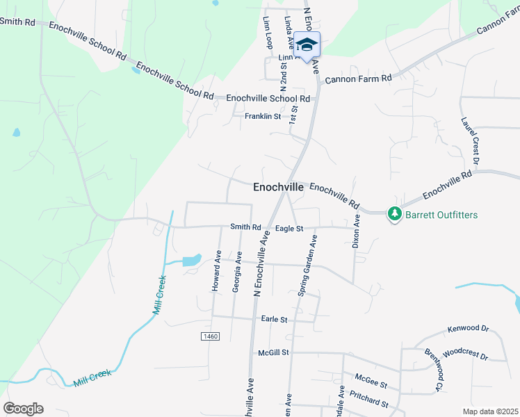 map of restaurants, bars, coffee shops, grocery stores, and more near 5360 Sam Broadway Loop in Kannapolis