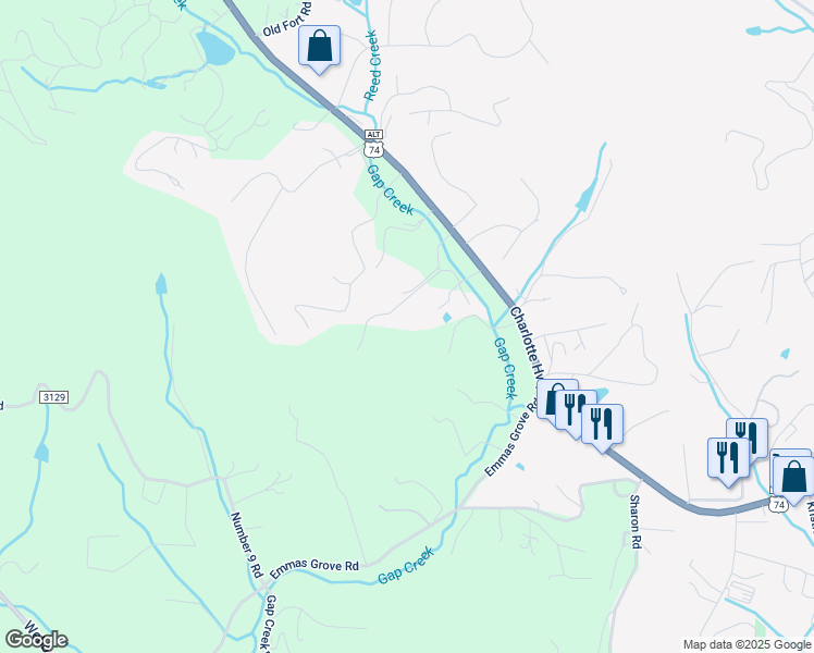 map of restaurants, bars, coffee shops, grocery stores, and more near 44 Chin Hills Lane in Fairview