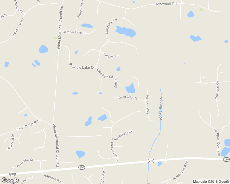 map of restaurants, bars, coffee shops, grocery stores, and more near 3008 Red Circle in Johnston County