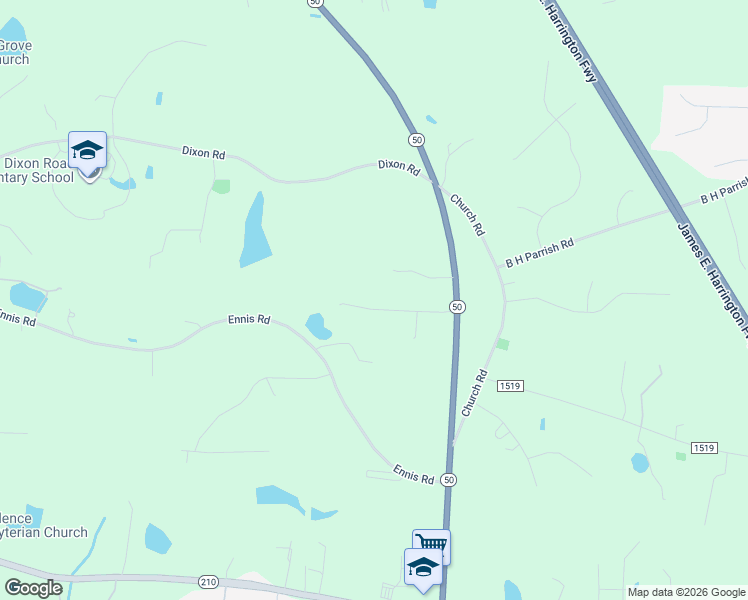 map of restaurants, bars, coffee shops, grocery stores, and more near 222 Bradley Drive in Benson