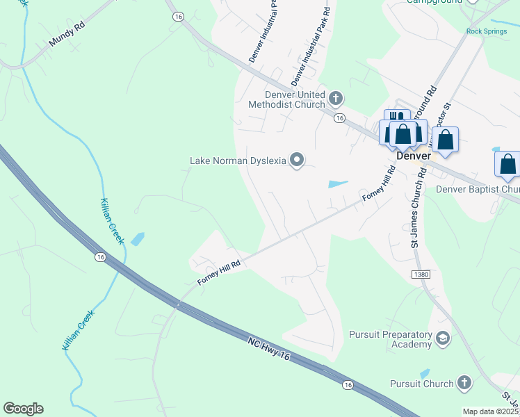 map of restaurants, bars, coffee shops, grocery stores, and more near 3695 Creek Ridge Drive in Denver