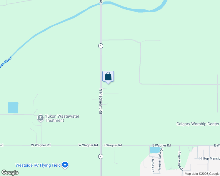 map of restaurants, bars, coffee shops, grocery stores, and more near 1505 North Piedmont Road in Yukon