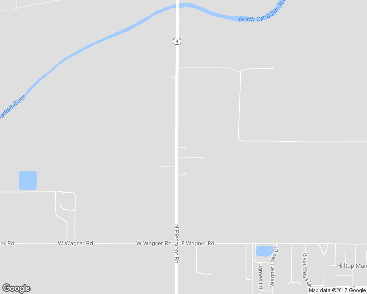 map of restaurants, bars, coffee shops, grocery stores, and more near 1505 North Piedmont Road in Yukon