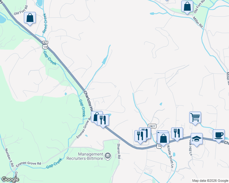 map of restaurants, bars, coffee shops, grocery stores, and more near 35 Spring Lane in Fairview