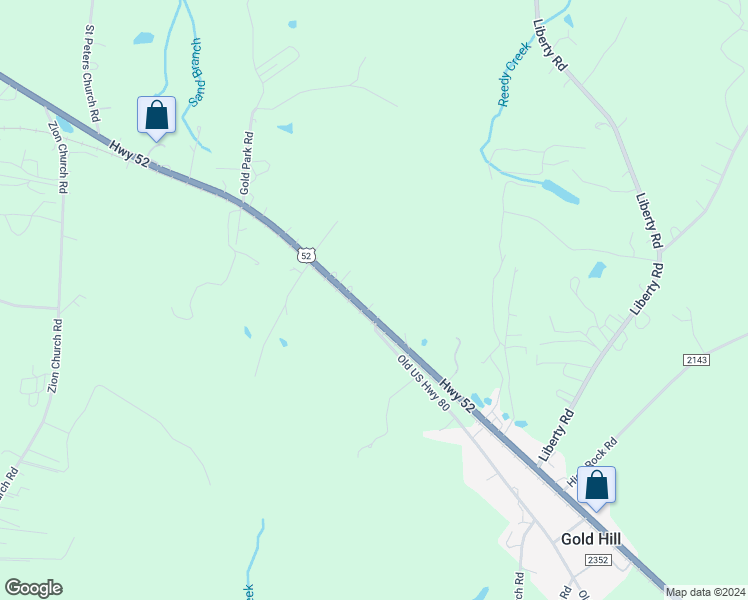 map of restaurants, bars, coffee shops, grocery stores, and more near 13355 U.S. 52 in Gold Hill