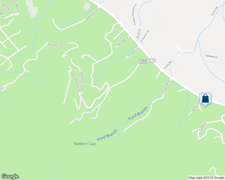 map of restaurants, bars, coffee shops, grocery stores, and more near 124 Brown Road in Asheville