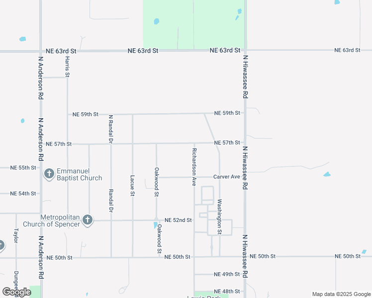 map of restaurants, bars, coffee shops, grocery stores, and more near 5603 Richardson Avenue in Spencer