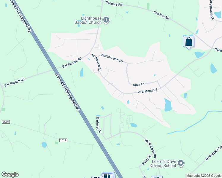 map of restaurants, bars, coffee shops, grocery stores, and more near 799 West Watson Road in Benson
