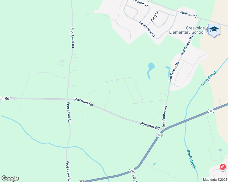 map of restaurants, bars, coffee shops, grocery stores, and more near 2715 Raymonds Lane in Winterville