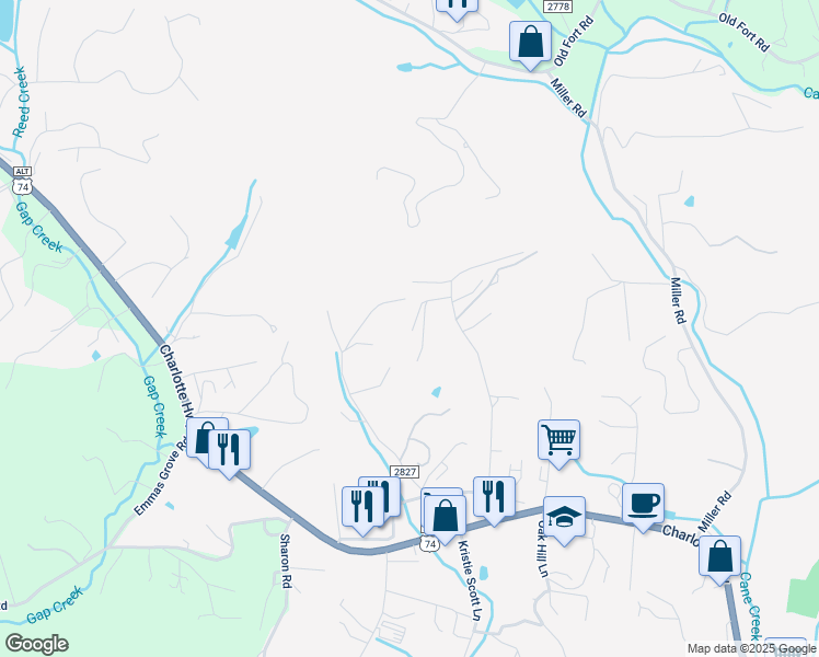 map of restaurants, bars, coffee shops, grocery stores, and more near 19 Cowan Lane in Fairview