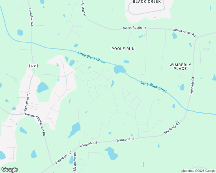 map of restaurants, bars, coffee shops, grocery stores, and more near 9405 Kennebec Road in Wake County
