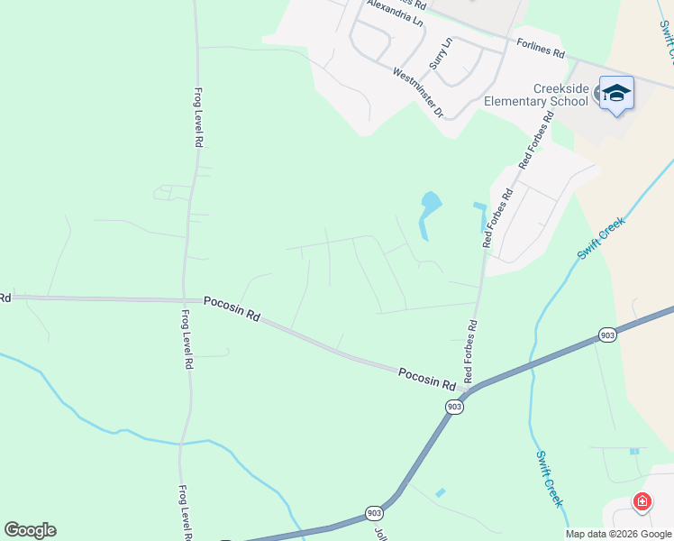 map of restaurants, bars, coffee shops, grocery stores, and more near 2715 Raymonds Lane in Winterville