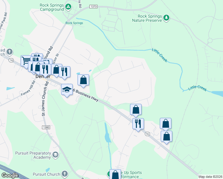 map of restaurants, bars, coffee shops, grocery stores, and more near 6970 Forest Hills Drive in Denver