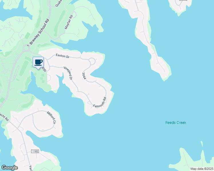 map of restaurants, bars, coffee shops, grocery stores, and more near 125 Falmouth Rd in Mooresville