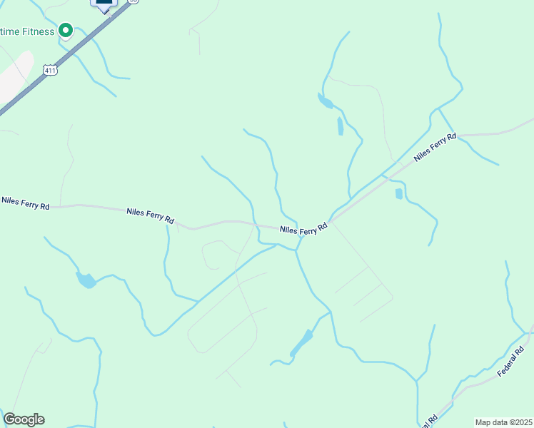 map of restaurants, bars, coffee shops, grocery stores, and more near 1505 Niles Ferry Road in Madisonville