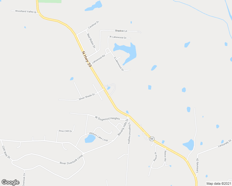 map of restaurants, bars, coffee shops, grocery stores, and more near 6340 North Highway 59 in Van Buren