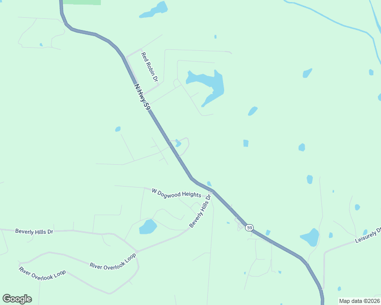 map of restaurants, bars, coffee shops, grocery stores, and more near 6340 N Hwy 59 in Van Buren