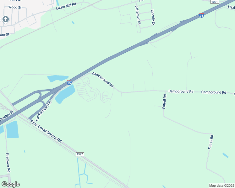 map of restaurants, bars, coffee shops, grocery stores, and more near 718 Campground Road in Selma