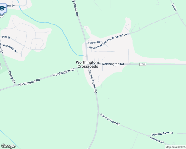map of restaurants, bars, coffee shops, grocery stores, and more near 5187 County Home Road in Winterville