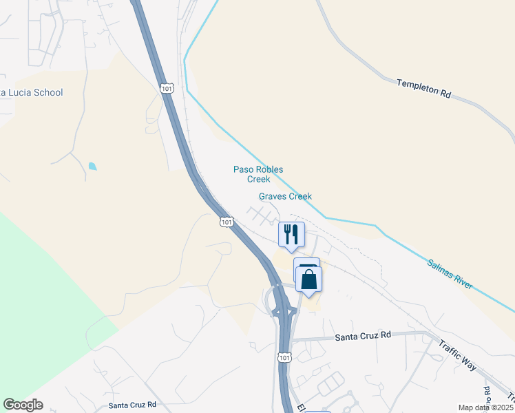 map of restaurants, bars, coffee shops, grocery stores, and more near 630 North Ferrocarril Road in Atascadero