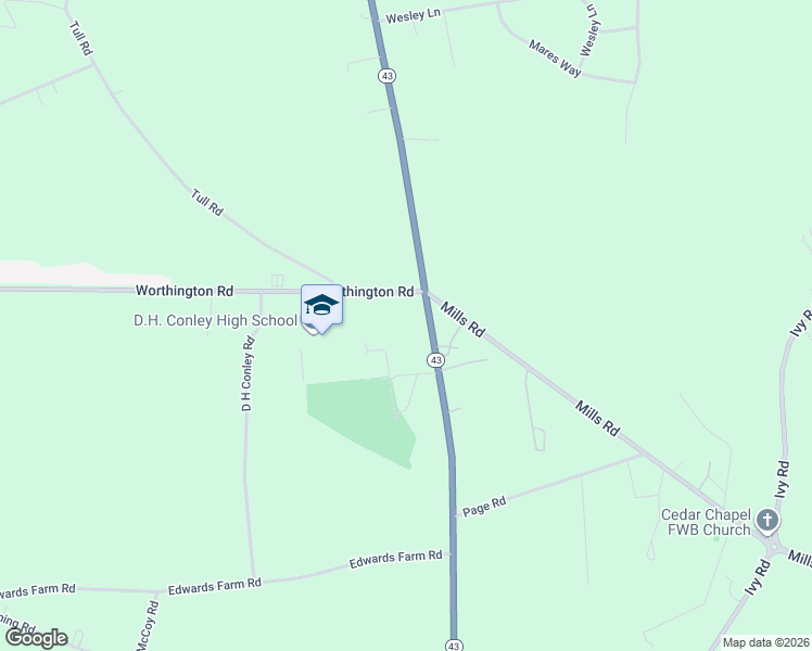 map of restaurants, bars, coffee shops, grocery stores, and more near 5284 North Carolina 43 in Greenville