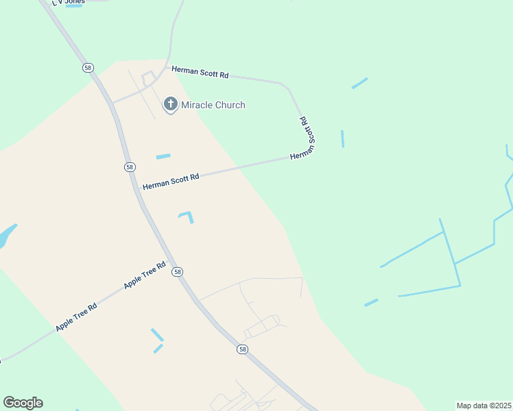 map of restaurants, bars, coffee shops, grocery stores, and more near 322 Herman Scott Road in Stantonsburg