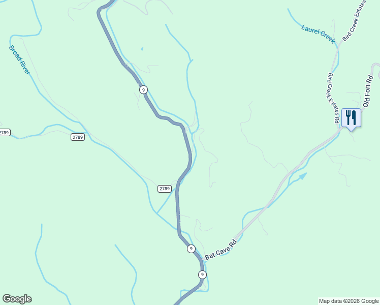 map of restaurants, bars, coffee shops, grocery stores, and more near 2398 Highway 9 in Black Mountain