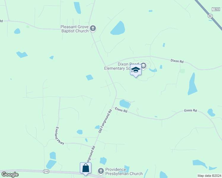 map of restaurants, bars, coffee shops, grocery stores, and more near 35 Freshwater Drive in Johnston County
