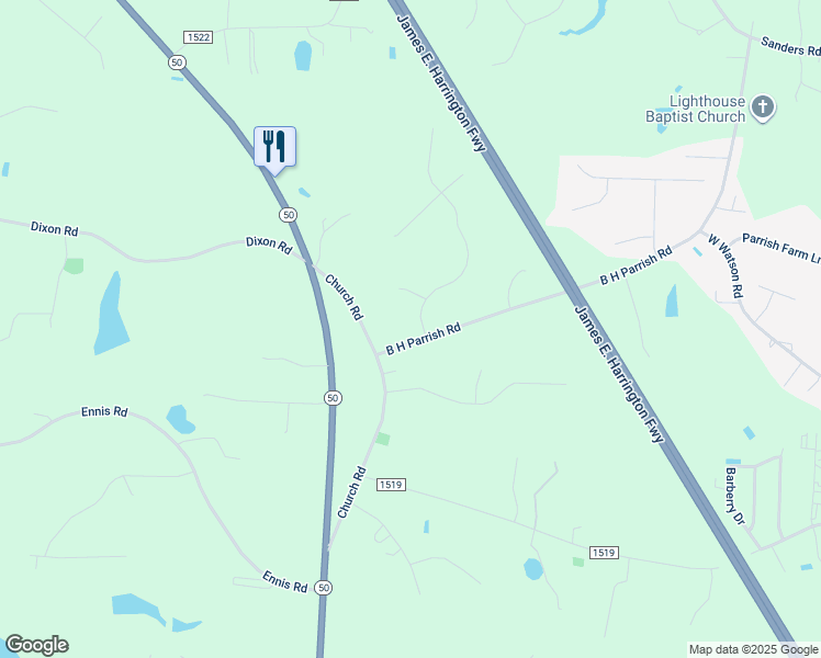 map of restaurants, bars, coffee shops, grocery stores, and more near 101 Peach Orchard Drive in Benson