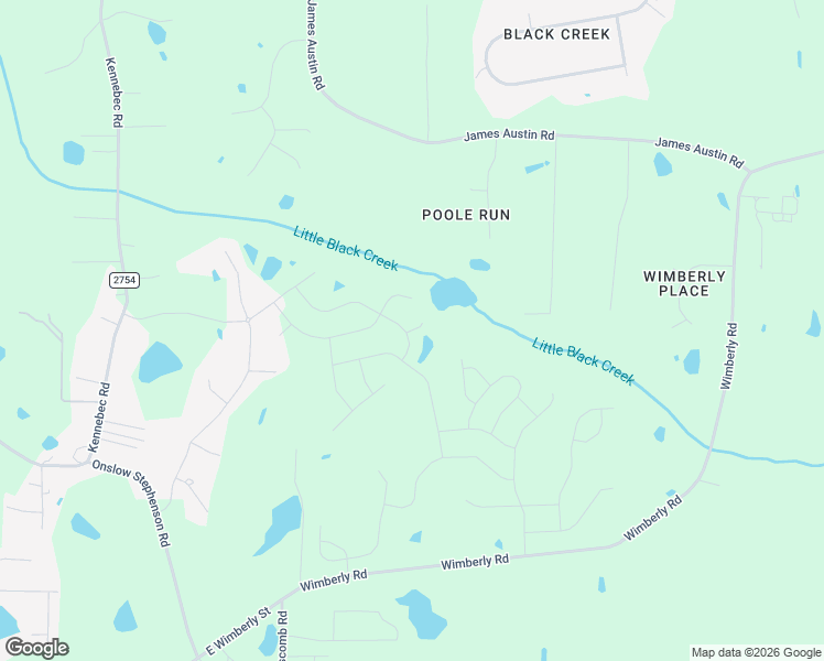 map of restaurants, bars, coffee shops, grocery stores, and more near 9405 Kennebec Road in Wake County